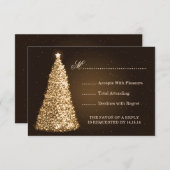 RSVP Gold met kerstbruiloft (Voorkant / Achterkant)