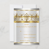 RSVP Gold Silver White en Gold Plaque Party Kaartje (Achterkant)