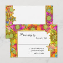RSVP Gold Star Abstract Star Damask