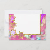 RSVP Gold Star Abstracte turquoise stropdas Dye Kaart (Achterkant)