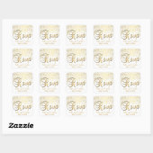 RSVP Gold Stippen | personaliseren Vierkante Sticker (Vel)