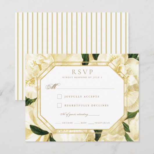 RSVP * Golden Blooms * (Voorkant / Achterkant)