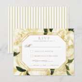 RSVP * Golden Blooms * Kaartje (Voorkant / Achterkant)