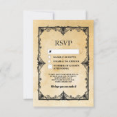 RSVP Gothic Lijst Rustic Halloween Kaarten (Voorkant)