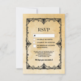 RSVP Gothic Lijst Rustic Halloween Kaarten