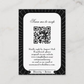RSVP Gotische Skeletten Tot de Dood Huwelijk QR-co Informatiekaartje (Achterkant)