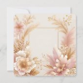 RSVP Goud bloemendamast vrijgezellenfeest Kaart (Achterkant)