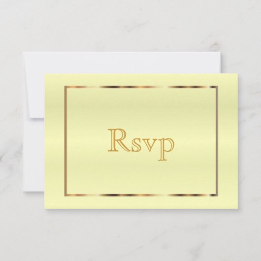 RSVP Goud en Bleek Geel Satijn (Achterkant)