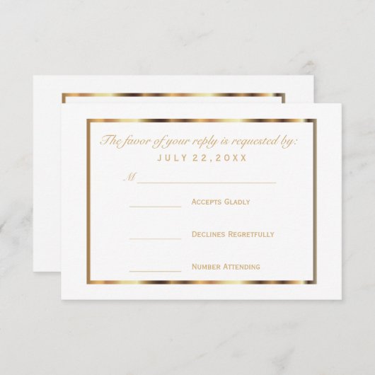 RSVP Goud en Wit (Voorkant / Achterkant)