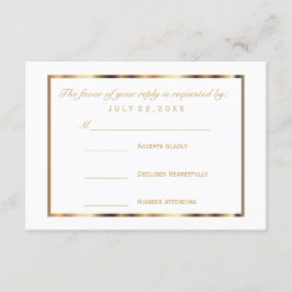 RSVP Goud en Wit Kaartje
