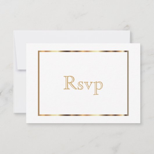 RSVP Goud en Wit Kaartje (Achterkant)