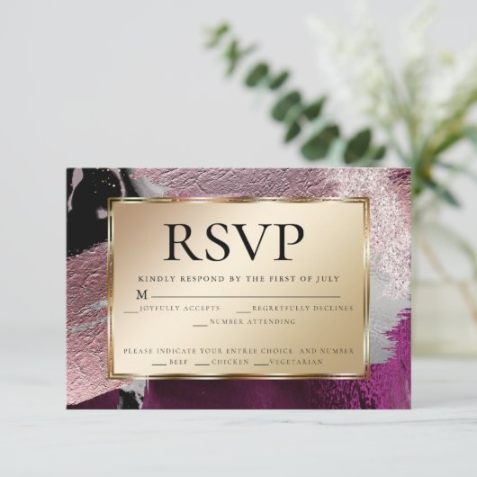 RSVP | Goud metallisch chassis in Kaart (Staand voorkant)