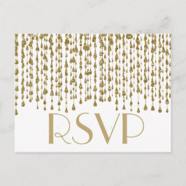 RSVP | Gouden Confetti stromen Uitnodiging Briefkaart