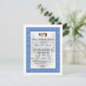 RSVP Grieks Sleutel ontwerp (Staand voorkant)