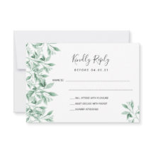 RSVP: Grieks-witte botanische RSVP