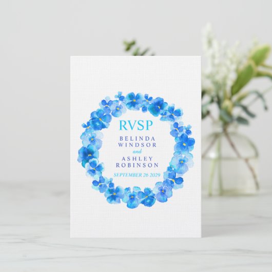 RSVP-griepblauw Kaart (Staand voorkant)