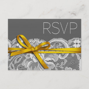RSVP grijs geel Kaartje