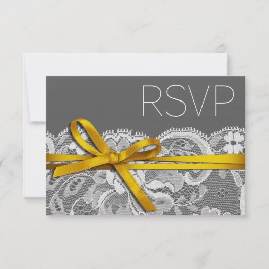 RSVP grijs geel Kaartje (Voorkant)