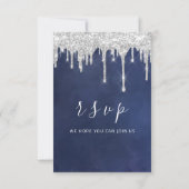 RSVP Grijs Grey Zilver Aqua Drips Trouwjurk Blauw  (Achterkant)