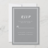RSVP Grijs Wit Eenvoudig Modern Minimalist (Voorkant)