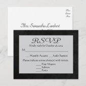 RSVP Grijs & Zwart Krijtbord Post Kaart (Voorkant / Achterkant)