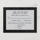  RSVP Grijs & Zwart Krijtbord Post Kaart (Voorkant)