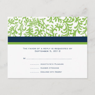 RSVP Groen en Blauw Bind Kaartje