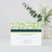 RSVP Groen en Blauw Bind Kaartje (Staand voorkant)