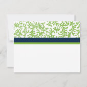 RSVP Groen en Blauw Bind Kaartje (Achterkant)