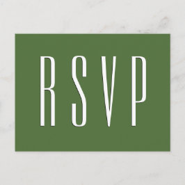 RSVP groen of elke kleur bruiloft reactie Uitnodiging Briefkaart