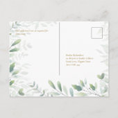 RSVP -  Groene Bladeren Goud  Ansichtkaart Briefkaart (Achterkant)