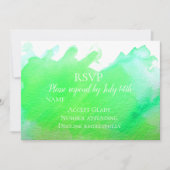 RSVP groene waterverf RSVP Kaart (Voorkant)