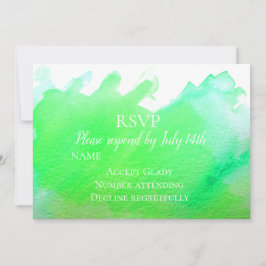 RSVP groene waterverf RSVP Kaart