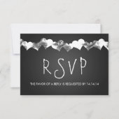 RSVP Grunge Hearts Black Weddenschap (Voorkant)