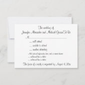 RSVP Guest Reply Enclosure Seashells, Plumeria Kaartje (Achterkant)