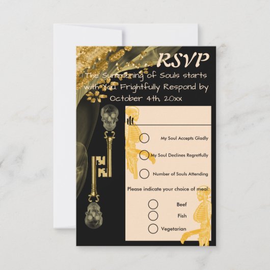 RSVP Hallowedding & Gold Nuggets Skull Keys (Voorkant)