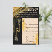 RSVP Hallowedding & Gold Nuggets Skull Keys (Staand voorkant)