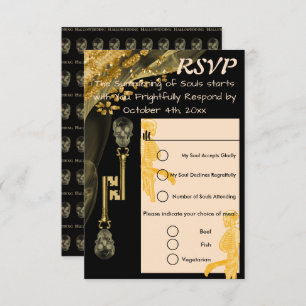 RSVP Hallowedding & Gold Nuggets Skull Keys