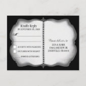 RSVP Halloween Briefkaart - Oranje & Zwarte Liefde (Achterkant)