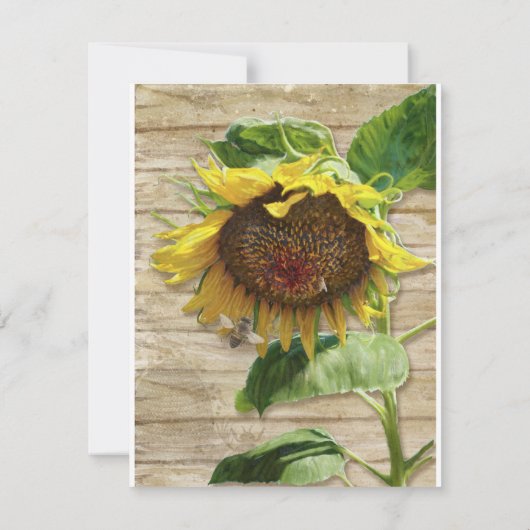 RSVP Hand Painted Sunflower Wooden Fence Beels (Achterkant)