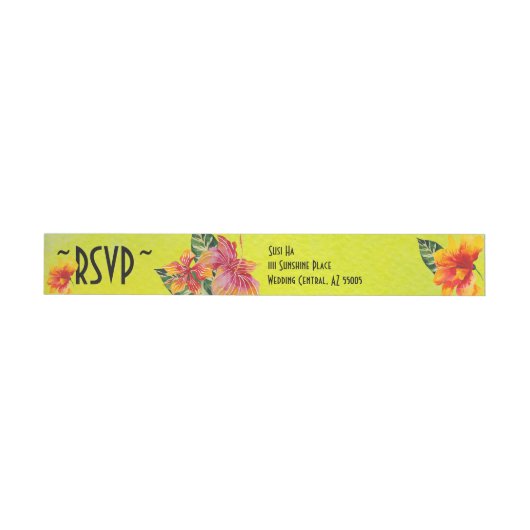 RSVP Hawaiian Hibiscus Yellow Waterverf (Individueel)