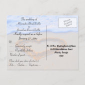RSVP Heart in Sand at Beach Uitnodiging Briefkaart (Achterkant)