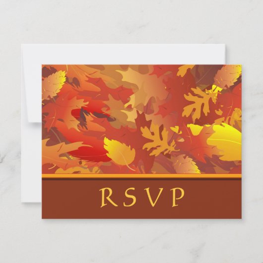 RSVP - herfst bruiloft-uitnodigingen Kaartje (Voorkant)