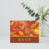 RSVP - herfst bruiloft-uitnodigingen Kaartje (Staand voorkant)