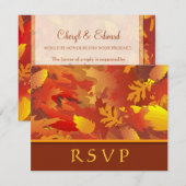 RSVP - herfst bruiloft-uitnodigingen Kaartje (Voorkant / Achterkant)