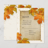 RSVP Herfst herfst terugval lekt legant huwelijk u (Voorkant / Achterkant)