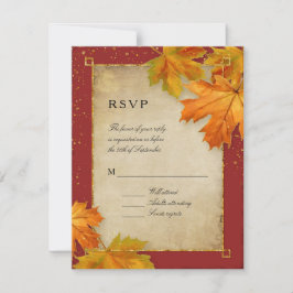 RSVP Herfst herfst terugval lekt legant huwelijk u Kaartje