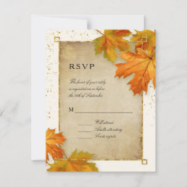 RSVP Herfst herfst terugval lekt legant huwelijk u Kaartje