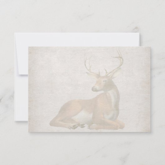 RSVP-herfstbouquet met hertengeweien RSVP Kaartje (Achterkant)