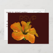 RSVP herfstkleuren bruiloft Uitnodiging Briefkaart (Voorkant / Achterkant)